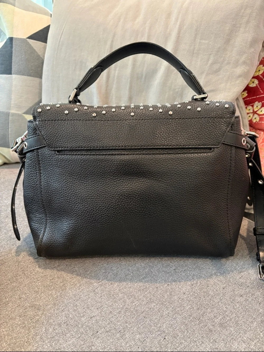 🖤 Michael Kors Black Studded Leather Bristol Satchel 🖤 - Picture 6 of 16